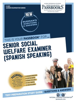 cover image of Senior Social Welfare Examiner (Spanish Speaking)